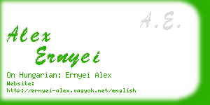 alex ernyei business card
